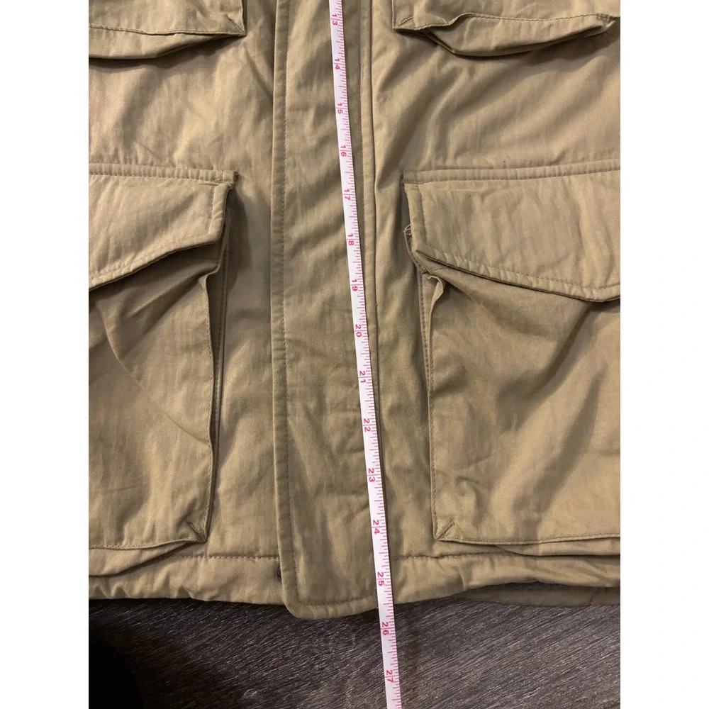 Eddie Bauer Legend Tumwater Vest Mens S Tan Khaki‎ Polartec Fleece Lined Cargo